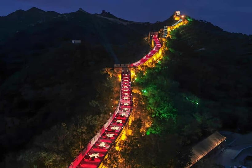 Beijing: Private Tour to Great Wall & POPLand Labubu Home - Badaling Night Great Wall: Lights, Shows, and Dinner