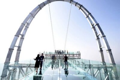 Beijing Private Tour to Shilinxia Cantilever Viewing Platform with Cable Car ride - The UFO glass cantilever: walking on a 32.8-meter slice of air