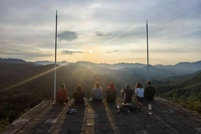 Camping Adventures on the Historic Great Wall of China - Day 2 sunrise: when the Wall turns into morning silhouettes