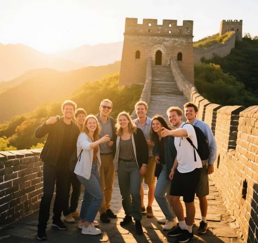 Mutianyu Great Wall Bus Trip+Ticket 7/8/9/10/13/13:30/15:30 - Getting there: air-conditioned bus, ticket pickup, and the free on-site shuttle